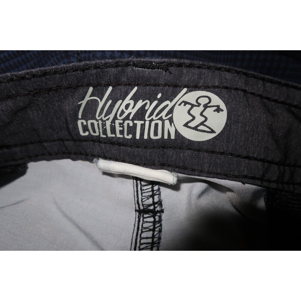 Da Hui Board Shorts Black Blue Plaid Houndstooth Hawaiian Surf Swim Trunks 38 - Picture 7 of 8